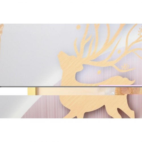 Maleri i aluminium og MDF - 80 x 160 cm, grå/gylden