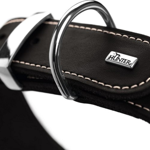 Hunter Aalborg hundehalsbånd - sort, 28-34 cm