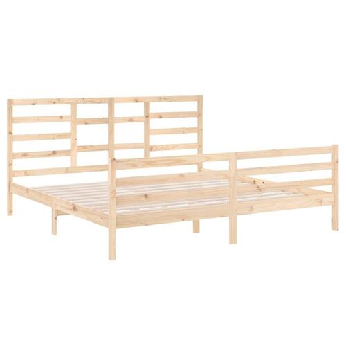 Sengeramme uden madras 200x200 cm massivt træ