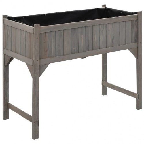 Hævet plantekasse med drivhus 120 x 54 x 120 cm grantræ