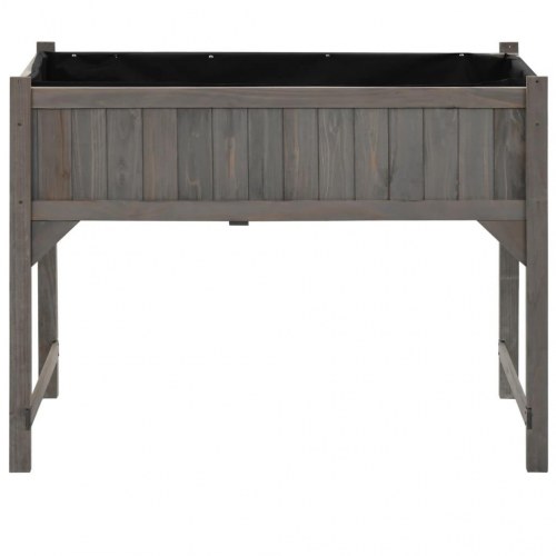 Hævet plantekasse med drivhus 120 x 54 x 120 cm grantræ