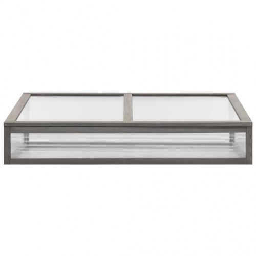 Hævet plantekasse med drivhus 120 x 54 x 120 cm grantræ