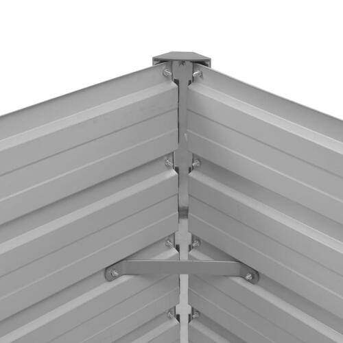 Hævet plantekasse 100x40x45 cm galvaniseret stål brun