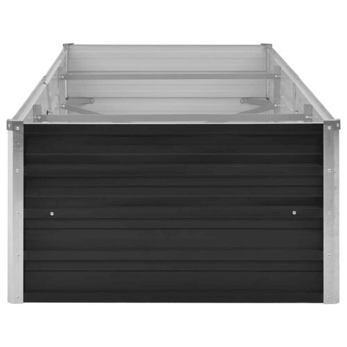 Hævet plantekasse 240x80x45 cm galvaniseret stål antracitgrå