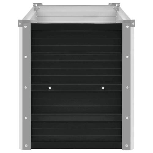 Hævet plantekasse 160x40x45 cm galvaniseret stål antracitgrå