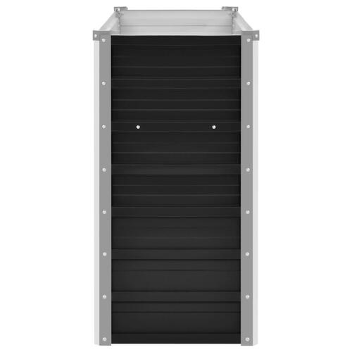 Hævet plantekasse 100x40x77 cm galvaniseret stål antracitgrå