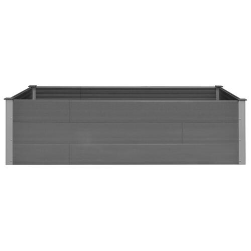 Hævet plantekasse 200x100x54 cm WPC grå