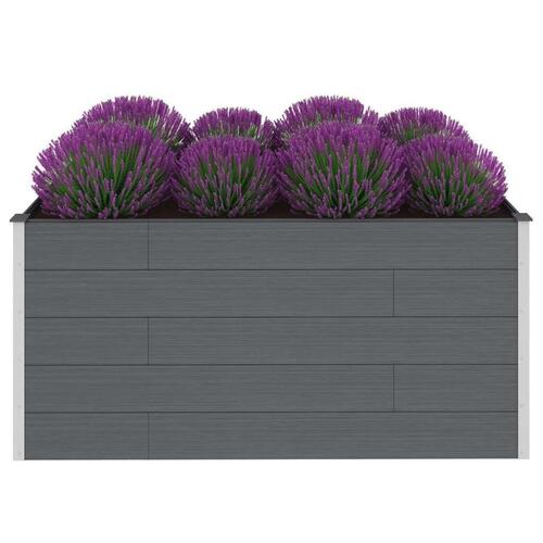 Hævet plantekasse 200x100x91 cm WPC grå