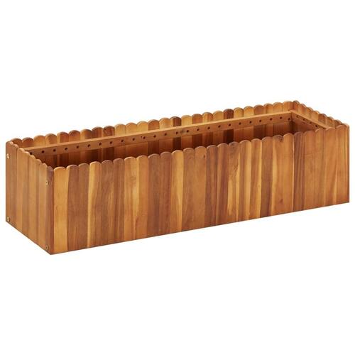 Hævet plantekasse 100x30x25 cm massivt akacietræ