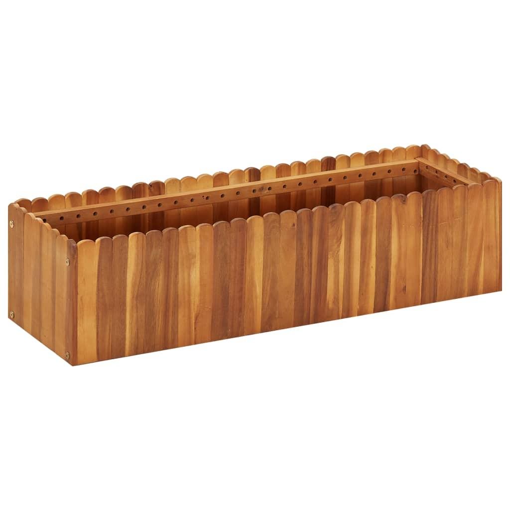 Hævet plantekasse 100x30x25 cm massivt akacietræ