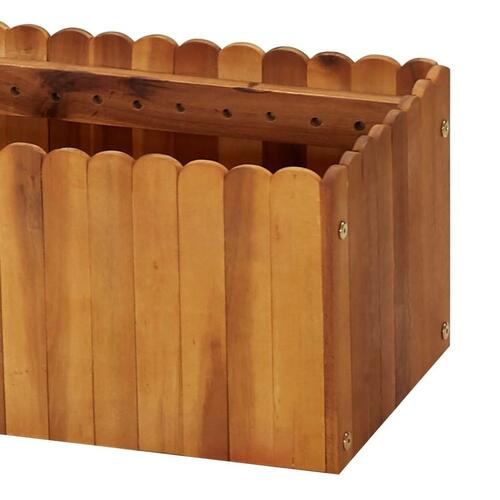 Hævet plantekasse 200x30x25 cm massivt akacietræ