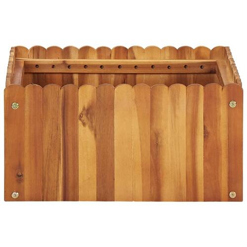 Hævet plantekasse 50x50x25 cm massivt akacietræ