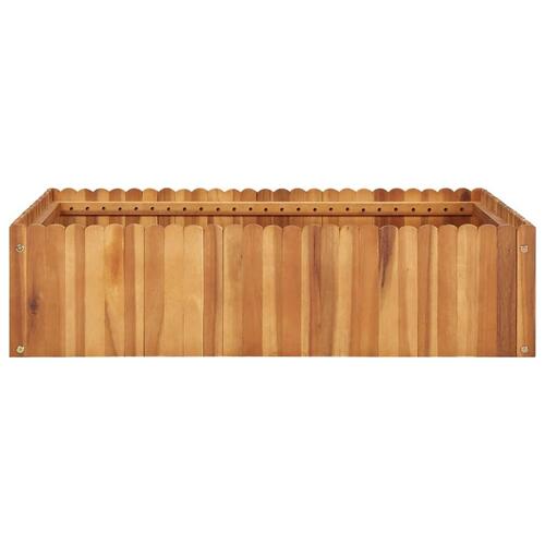 Hævet plantekasse 100x100x25 cm massivt akacietræ