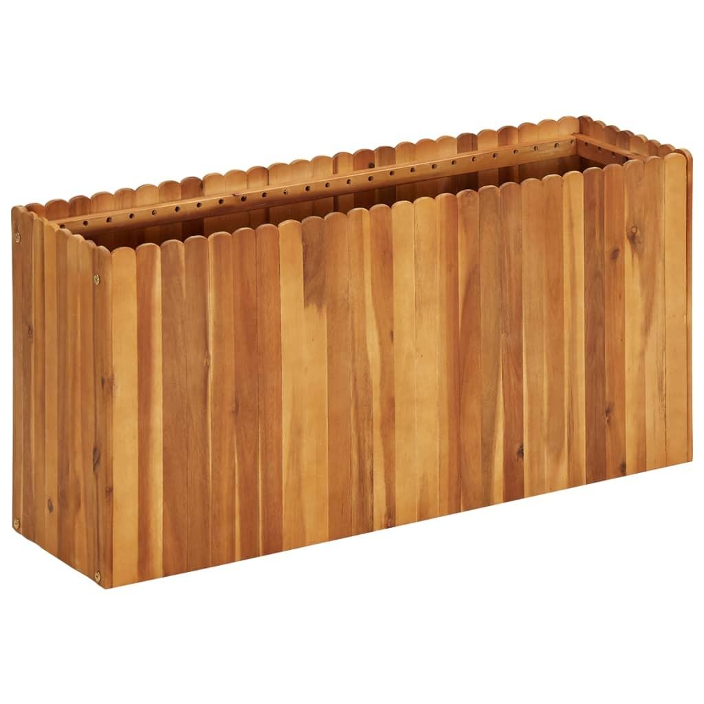 Hævet plantekasse 100x30x50 cm massivt akacietræ