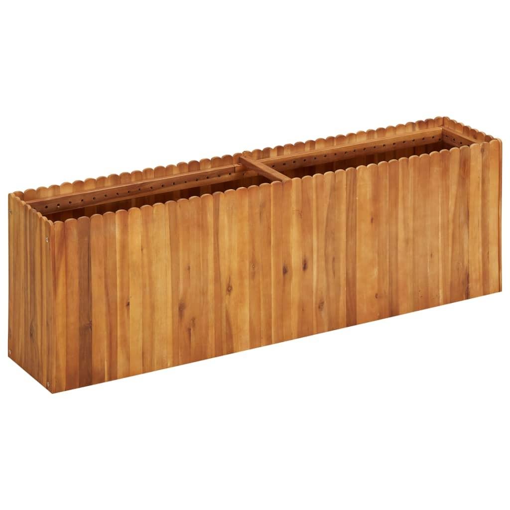 Hævet plantekasse 150x30x50 cm massivt akacietræ