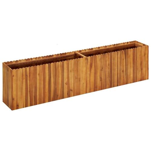 Hævet plantekasse 200x30x50 cm massivt akacietræ