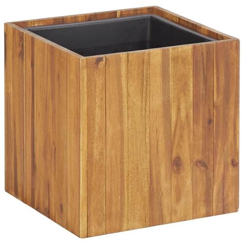 Hævet plantekasse 33,5x33,5x33,5 cm massivt akacietræ