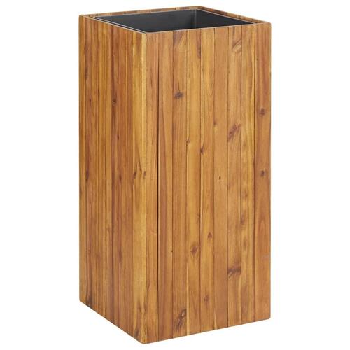 Hævet plantekasse 43,5x43,5x90 cm massivt akacietræ