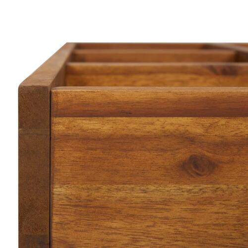Hævet plantekasse til urter 60x60x15 cm massivt akacietræ