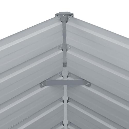 Hævet plantekasse 160 x 80 x 45 cm galvaniseret stål brun
