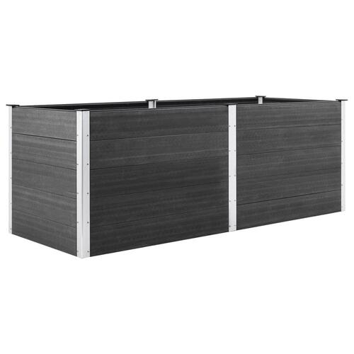 Hævet plantekasse 250x50x91 cm WPC grå