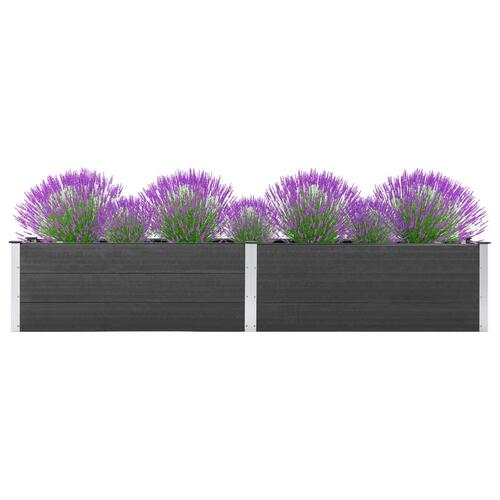 Hævet plantekasse 300x50x54 cm WPC grå