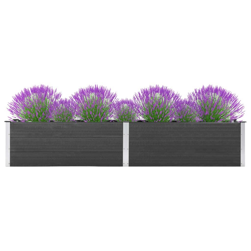 Hævet plantekasse 300x50x54 cm WPC grå