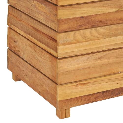 Hævet plantekasse 100x40x55 cm genanvendt teaktræ og stål