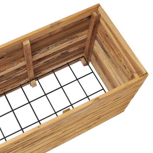Hævet plantekasse 150x40x55 cm genanvendt teaktræ og stål