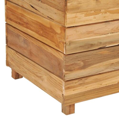 Hævet plantekasse 150x40x55 cm genanvendt teaktræ og stål