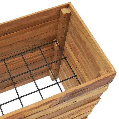 Hævet plantekasse 100x40x72 cm genanvendt teaktræ og stål