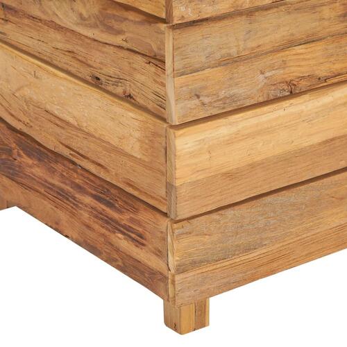 Hævet plantekasse 100x40x72 cm genanvendt teaktræ og stål