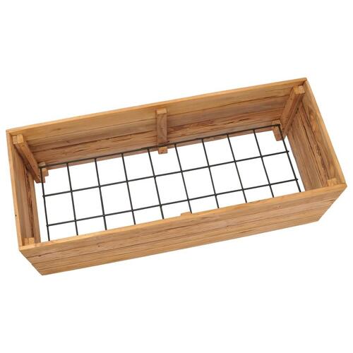 Hævet plantekasse 100x40x38 cm genanvendt teaktræ og stål