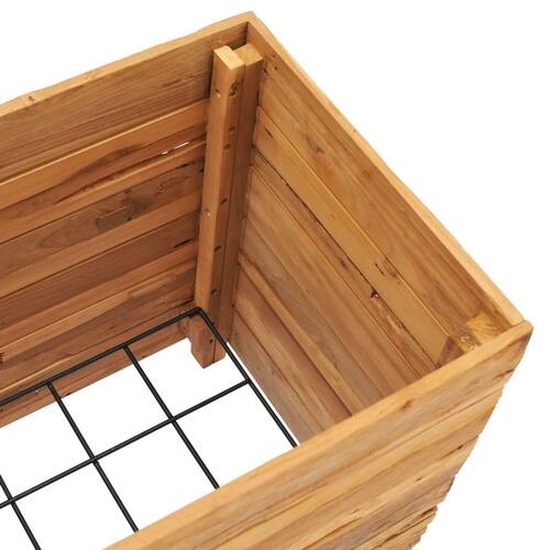 Hævet plantekasse 50x40x55 cm genanvendt teaktræ og stål