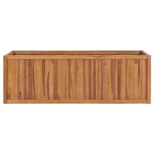 Hævet plantekasse 150x50x50 cm massivt teaktræ