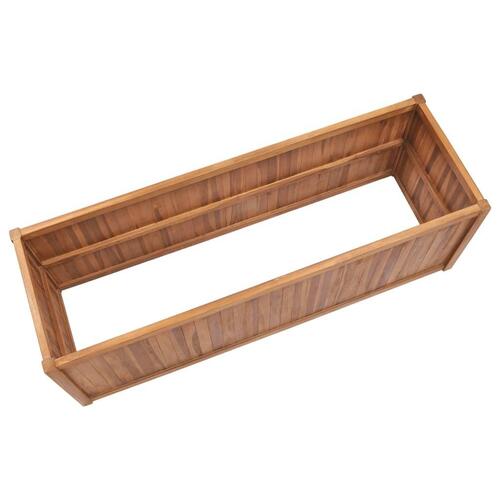 Hævet plantekasse 150x50x50 cm massivt teaktræ