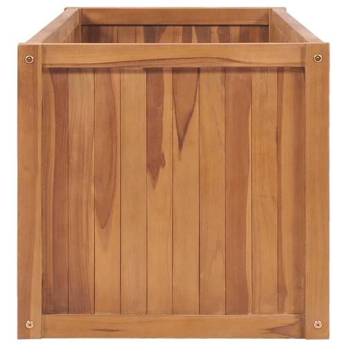 Hævet plantekasse 150x50x50 cm massivt teaktræ