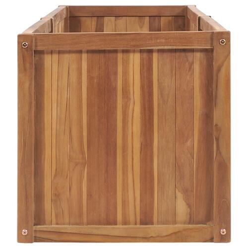 Hævet plantekasse 200x50x50 cm massivt teaktræ