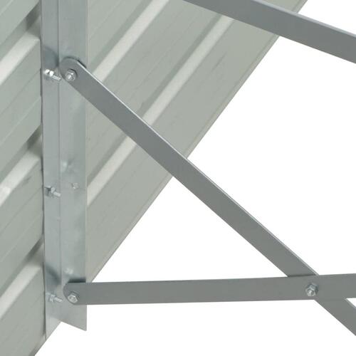 Hævet plantekasse 600x80x45 cm galvaniseret stål grå