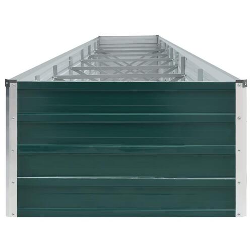 Hævet plantekasse 600x80x45 cm galvaniseret stål grøn