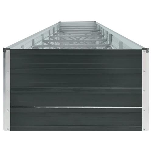 Hævet plantekasse 600x80x45 cm galvaniseret stål antracitgrå