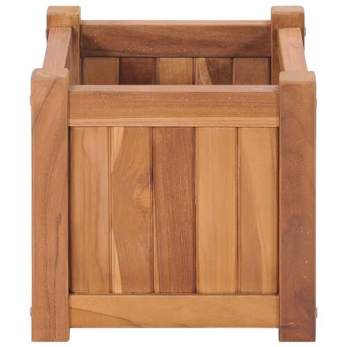 Hævet plantekasse 30x30x30 cm massivt teaktræ