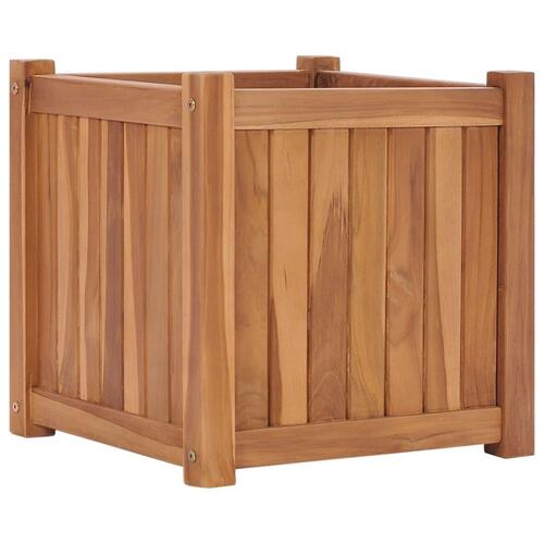 Hævet plantekasse 40x40x40 cm massivt teaktræ