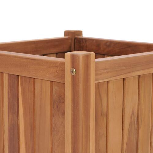 Hævet plantekasse 40x40x40 cm massivt teaktræ