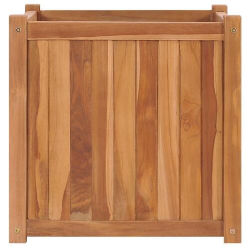Hævet plantekasse 50x50x50 cm massivt teaktræ