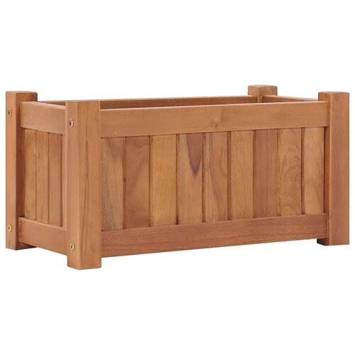 Hævet plantekasse 50x25x25 cm massivt teaktræ