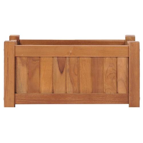 Hævet plantekasse 50x25x25 cm massivt teaktræ