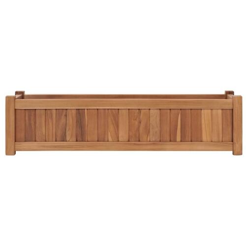 Hævet plantekasse 100x30x25 cm massivt teaktræ