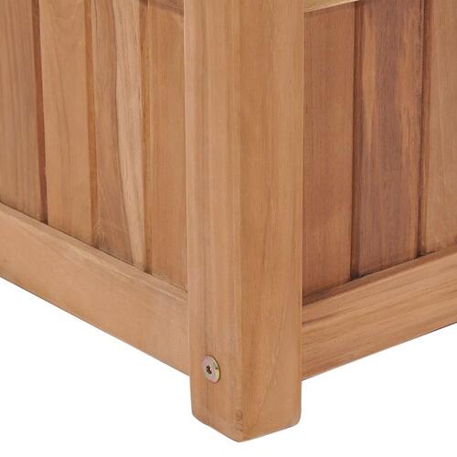 Hævet plantekasse 100x30x25 cm massivt teaktræ