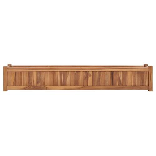 Hævet plantekasse 150x30x25 cm massivt teaktræ